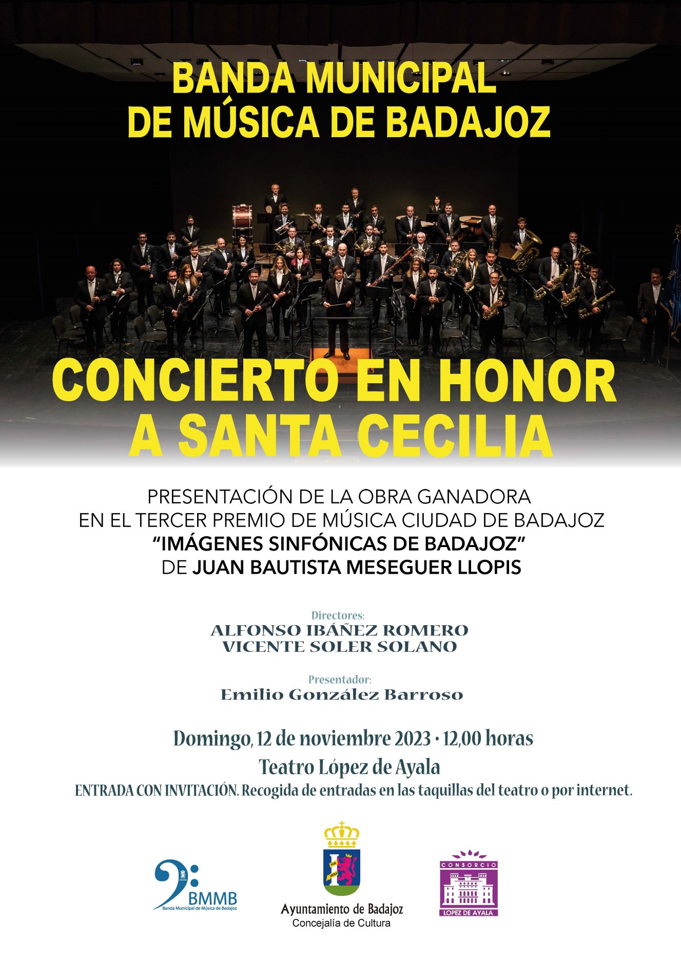 BANDA MUNICIPAL DE MÚSICA DE BADAJOZ - CONCIERTO EN HONOR A SANTA CECILIA BANDA MUNICIPAL DE MÚSICA DE BADAJOZ - CONCIERTO EN HONOR A SANTA CECILIA