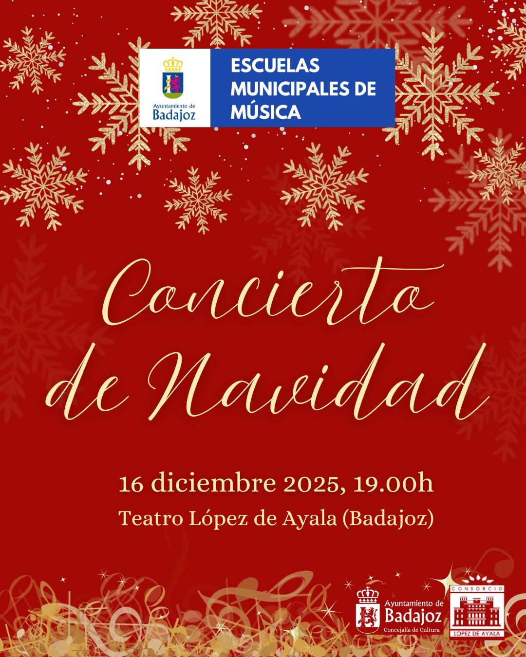 CONCIERTO DE NAVIDAD DE LAS ESCUELAS MUNICIPALES DE MÚSICA